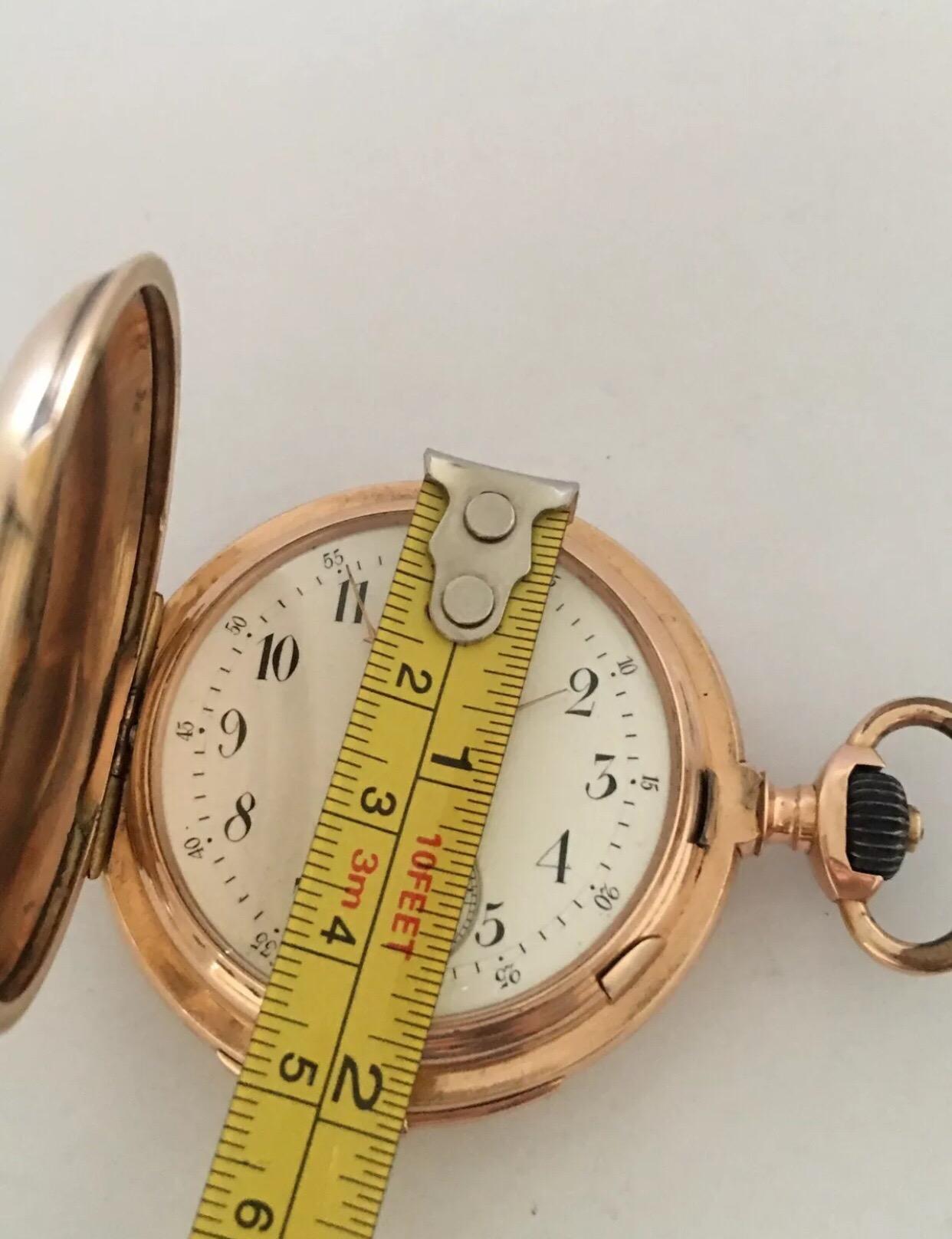 14k Gold Full Hunter LeCoultre & Co. Minute Repeater Antique Pocket Watch For Sale 3