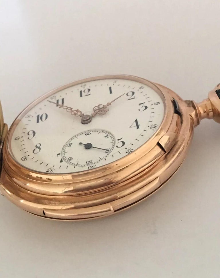14k Gold Full Hunter LeCoultre and Co. Minute Repeater Antique Pocket