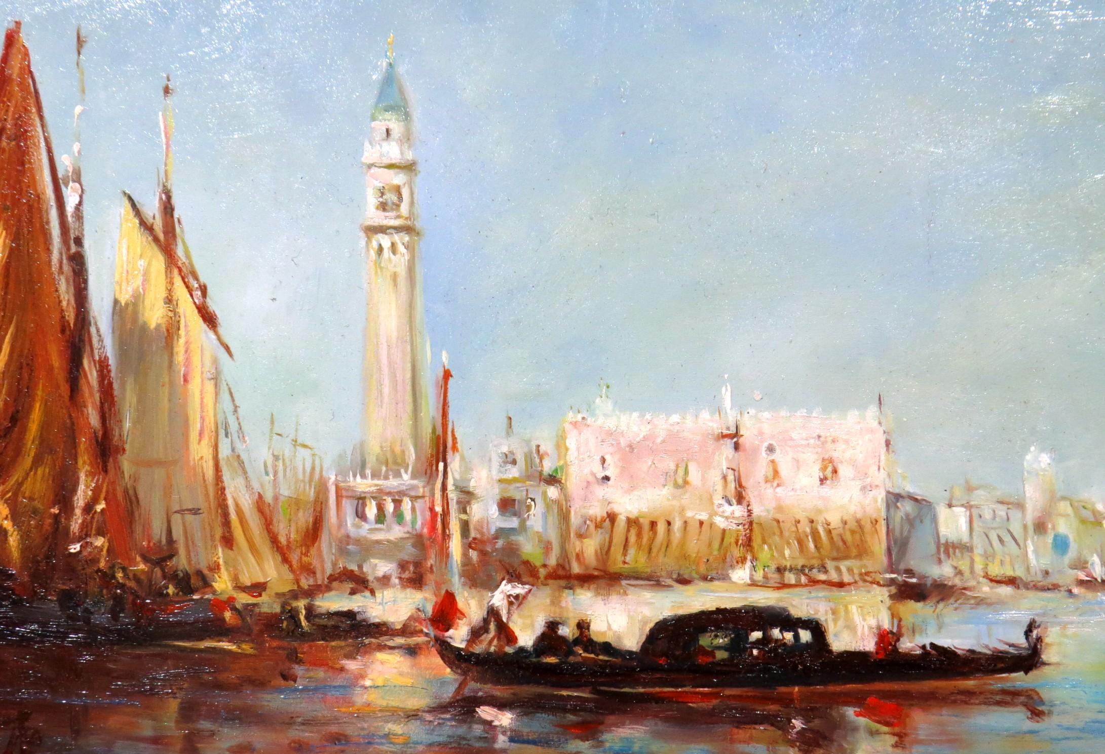 'El Campanile y el Puente de los Suspiros' Vista del Canal de Venecia, mediados del siglo XX Italiano en venta