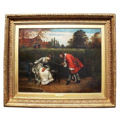 Ein bezauberndes und wunderschönes Ölgemälde auf Leinwand mit dem Titel „Love in a Maze“ von George Adolphus Storey