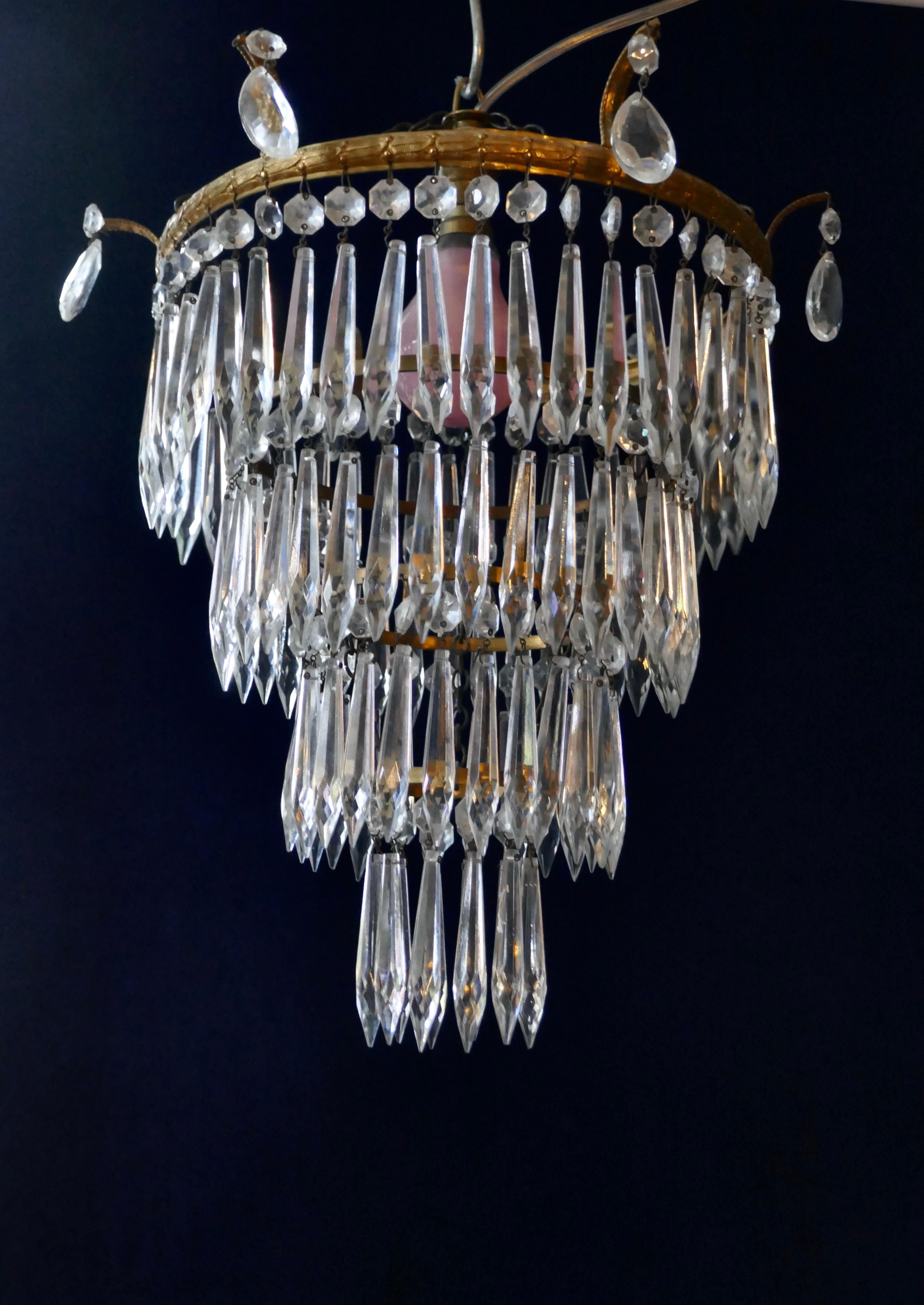 Charming Art Deco 4-Tier Waterfall Pendant Chandelier 3