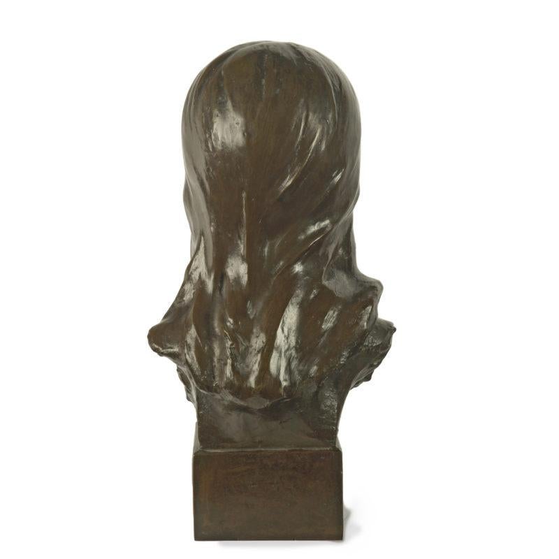 Bronze Charming Bust of a Child’s Head by Edwin Whitney-Smith, Dated, 1910 For Sale