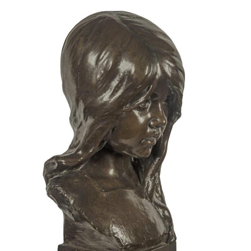 Charming Bust of a Child’s Head by Edwin Whitney-Smith, Dated, 1910 For Sale 1