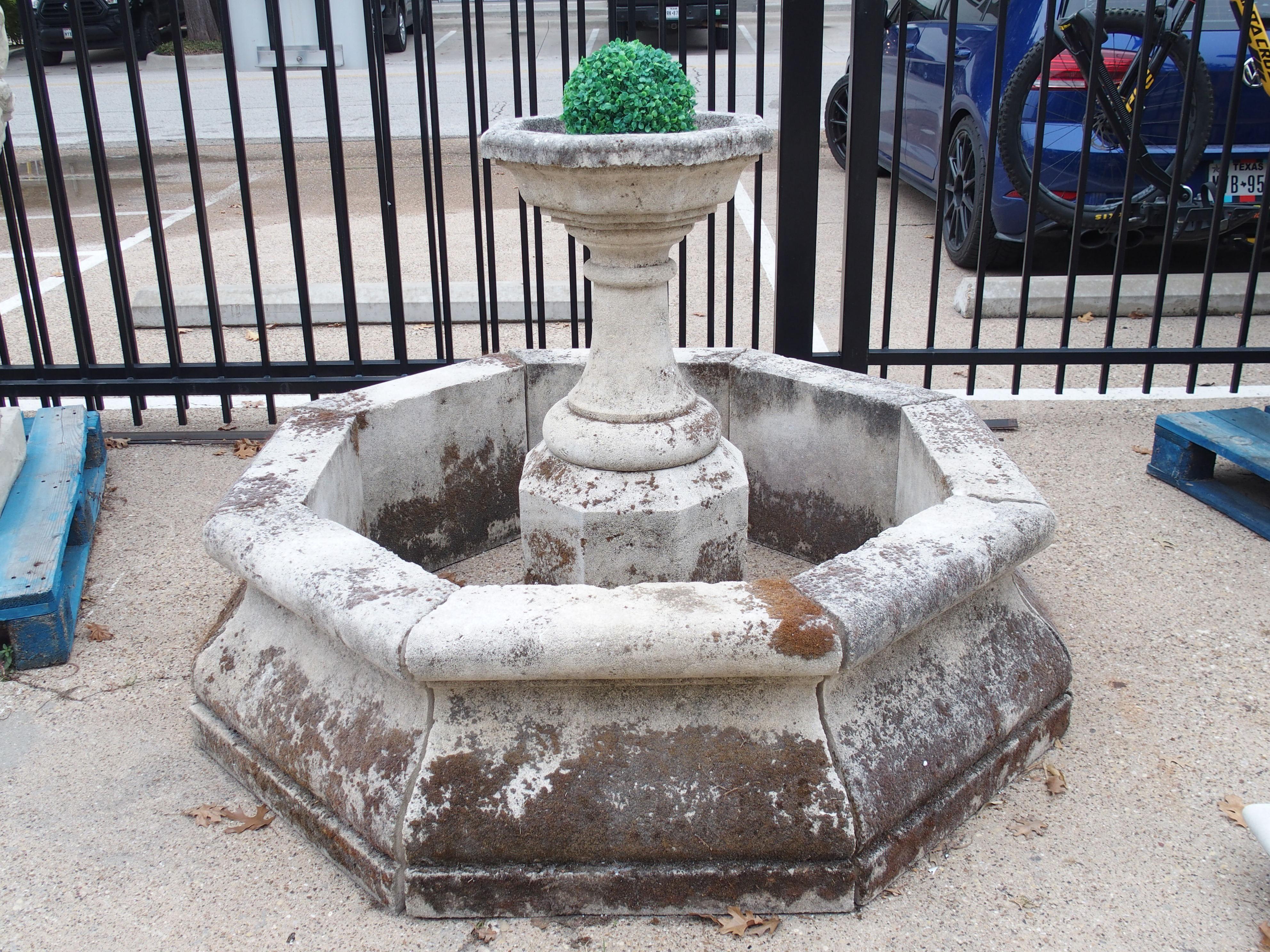 French A Charming Carved Limestone Center Fountain from St-Rémy-de-Provence, France