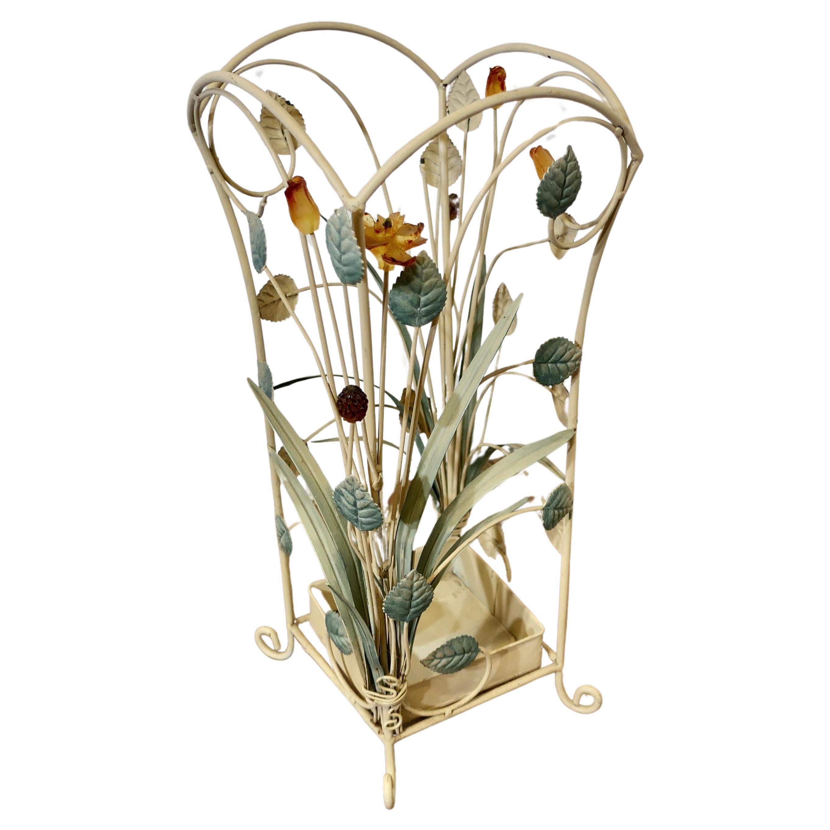 A Charming French WireWork Umbrella Stand  A lovely little piece of wirework and