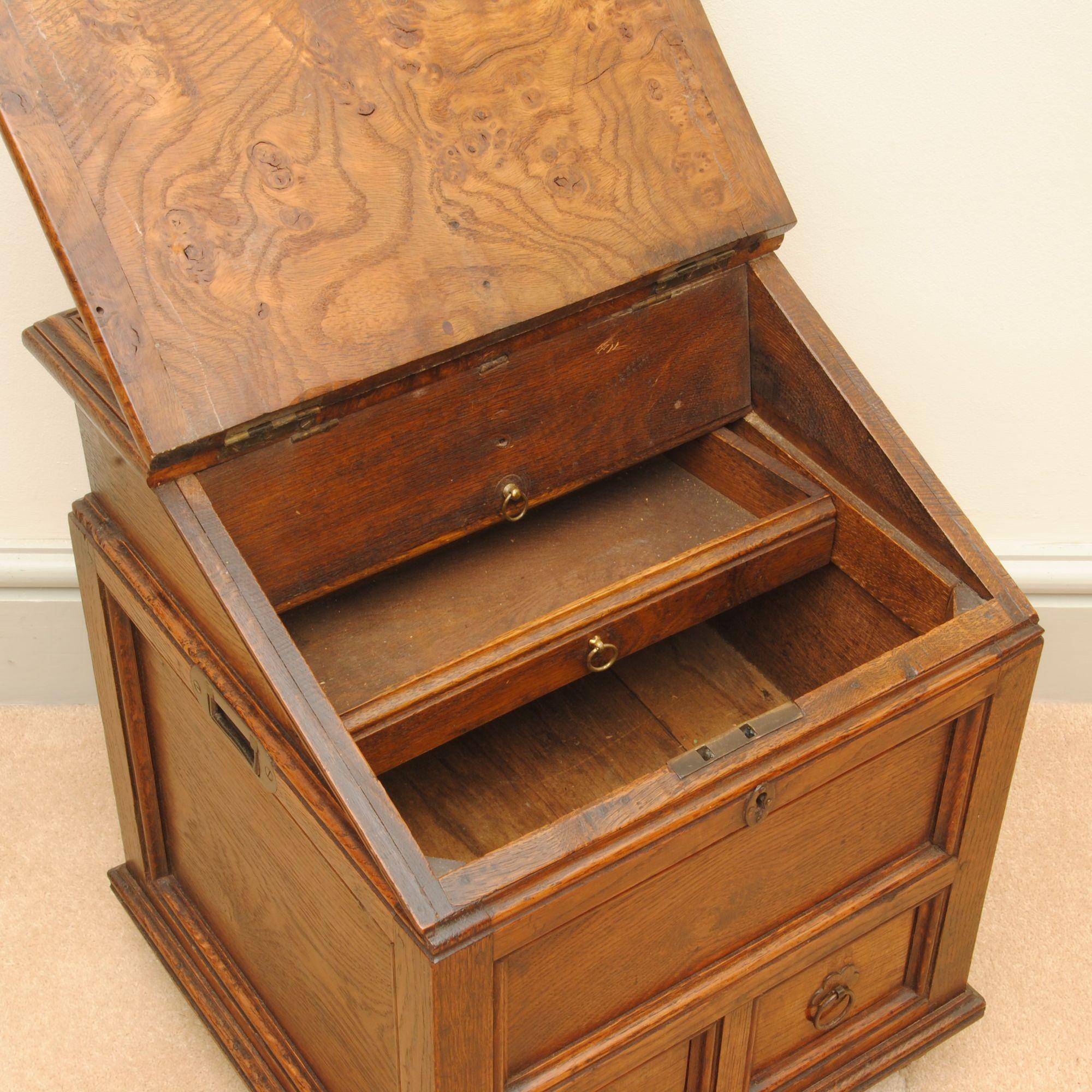 18th Century Charming Georgian Elm Childs Desk For Sale