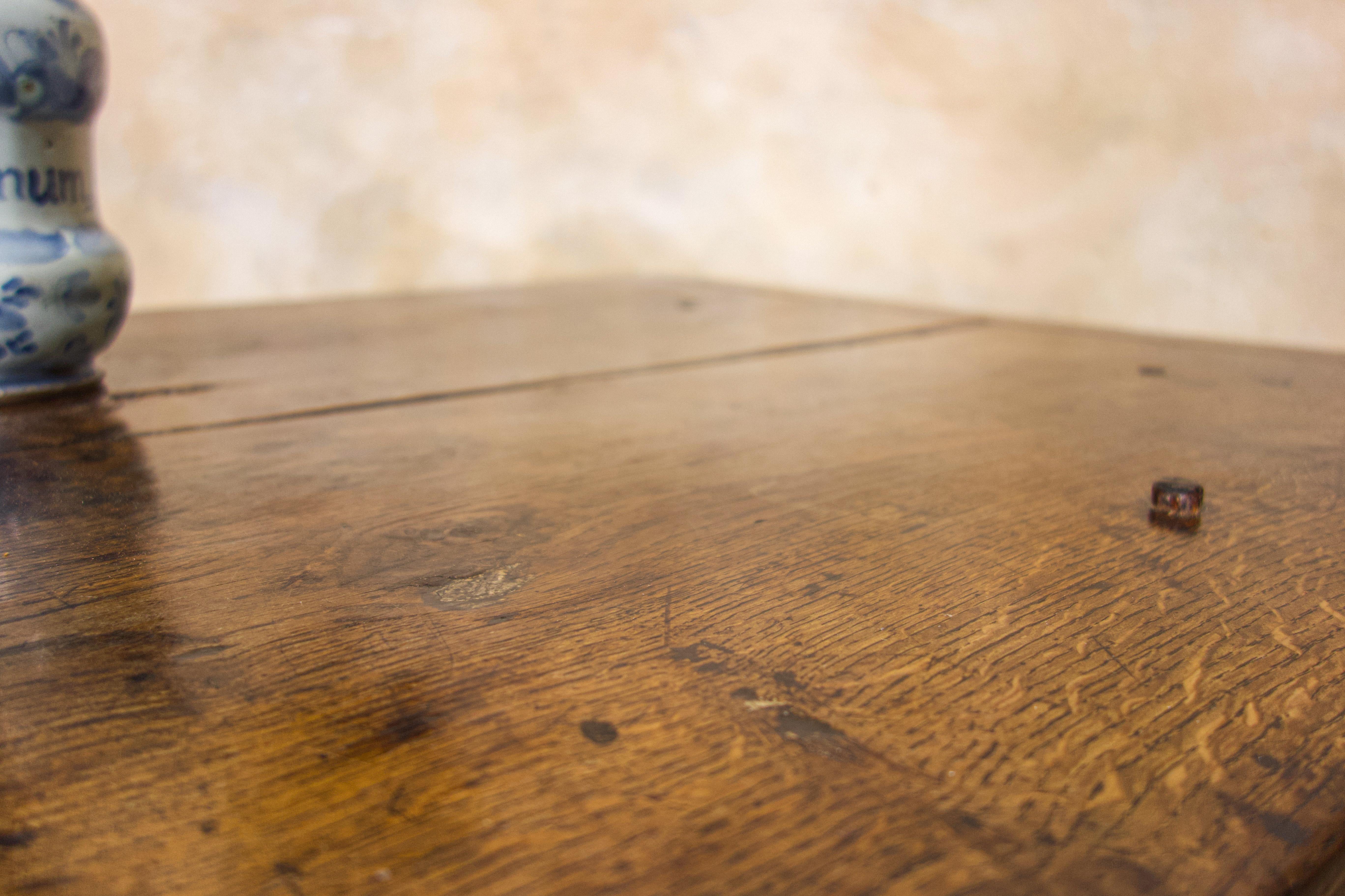A Charming Mid 18th Century Joined Oak Country Farmhouse Table For Sale 6