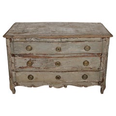 Antique A Charming Painted Louis XV Style Provencal Chest