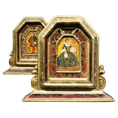 A Decorative Pair of Baroque Style Marriage Portraits, Continental Circa 1900