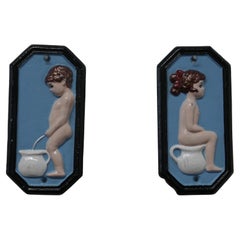 Charming Pair of Male and Female Toilet Signs