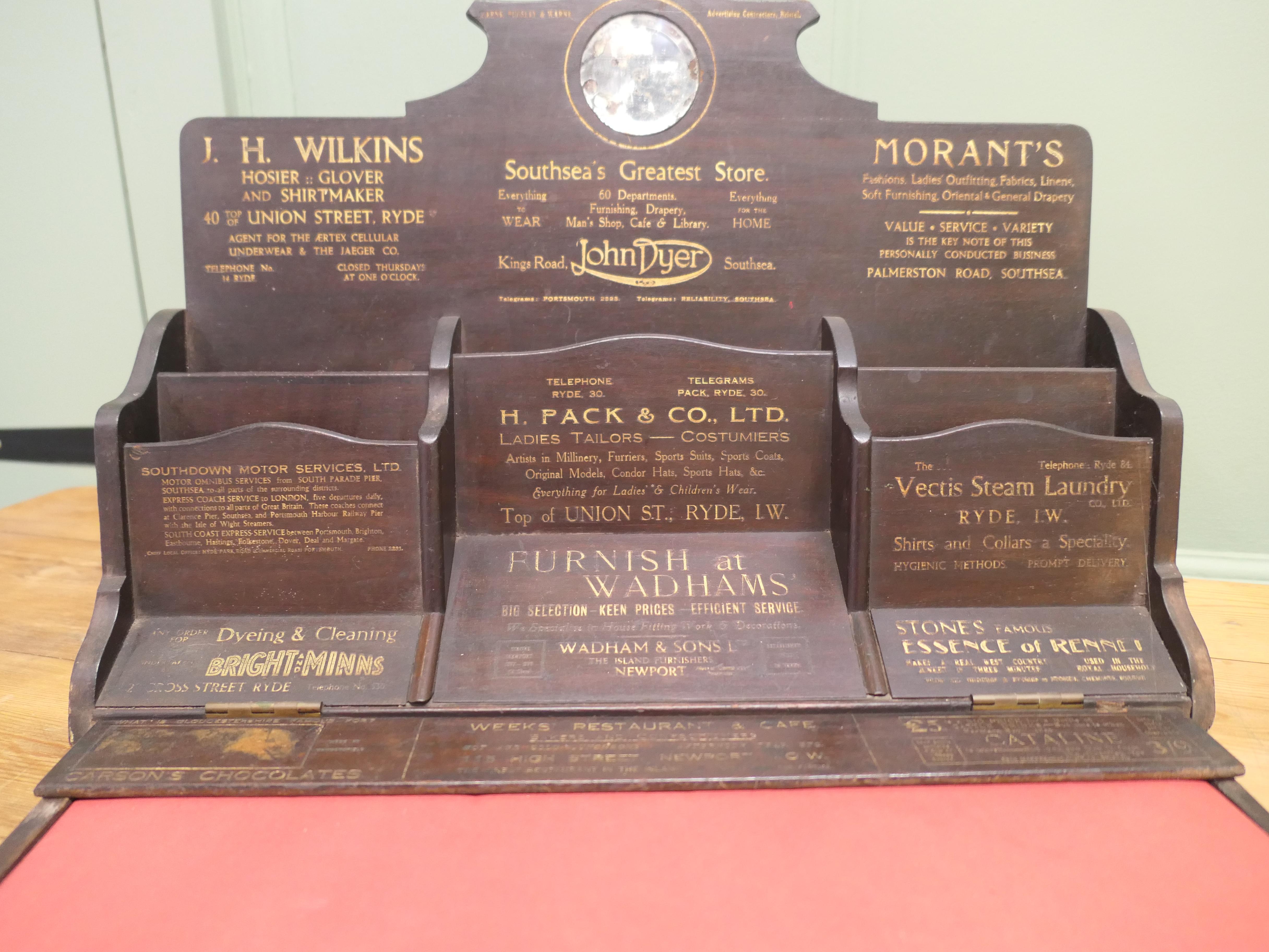 Wood A Charming Victorian Postcard or Stationary Stand, South Coast This is a very a For Sale