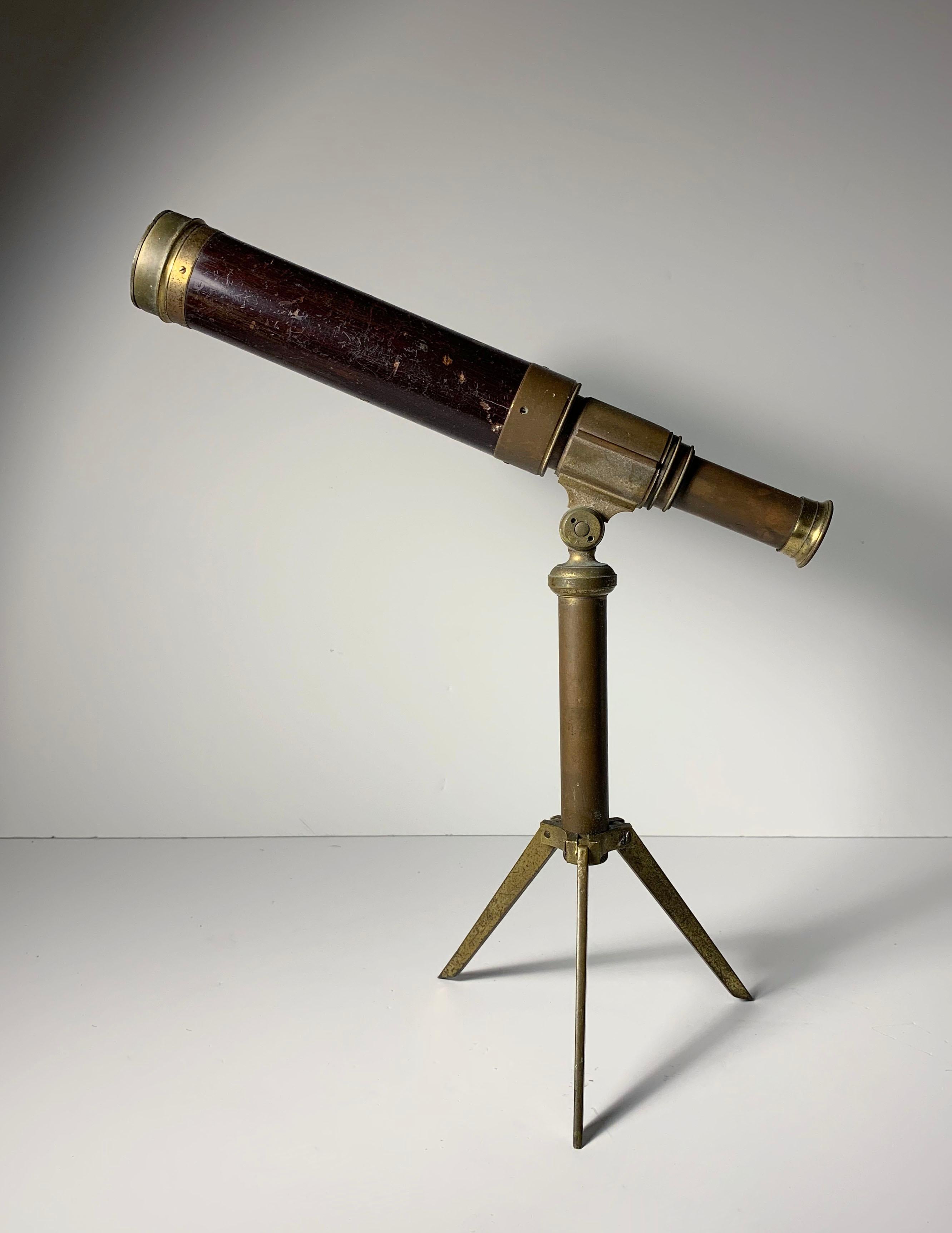 19th Century Charming Vintage Gentleman's Library Telescope For Sale