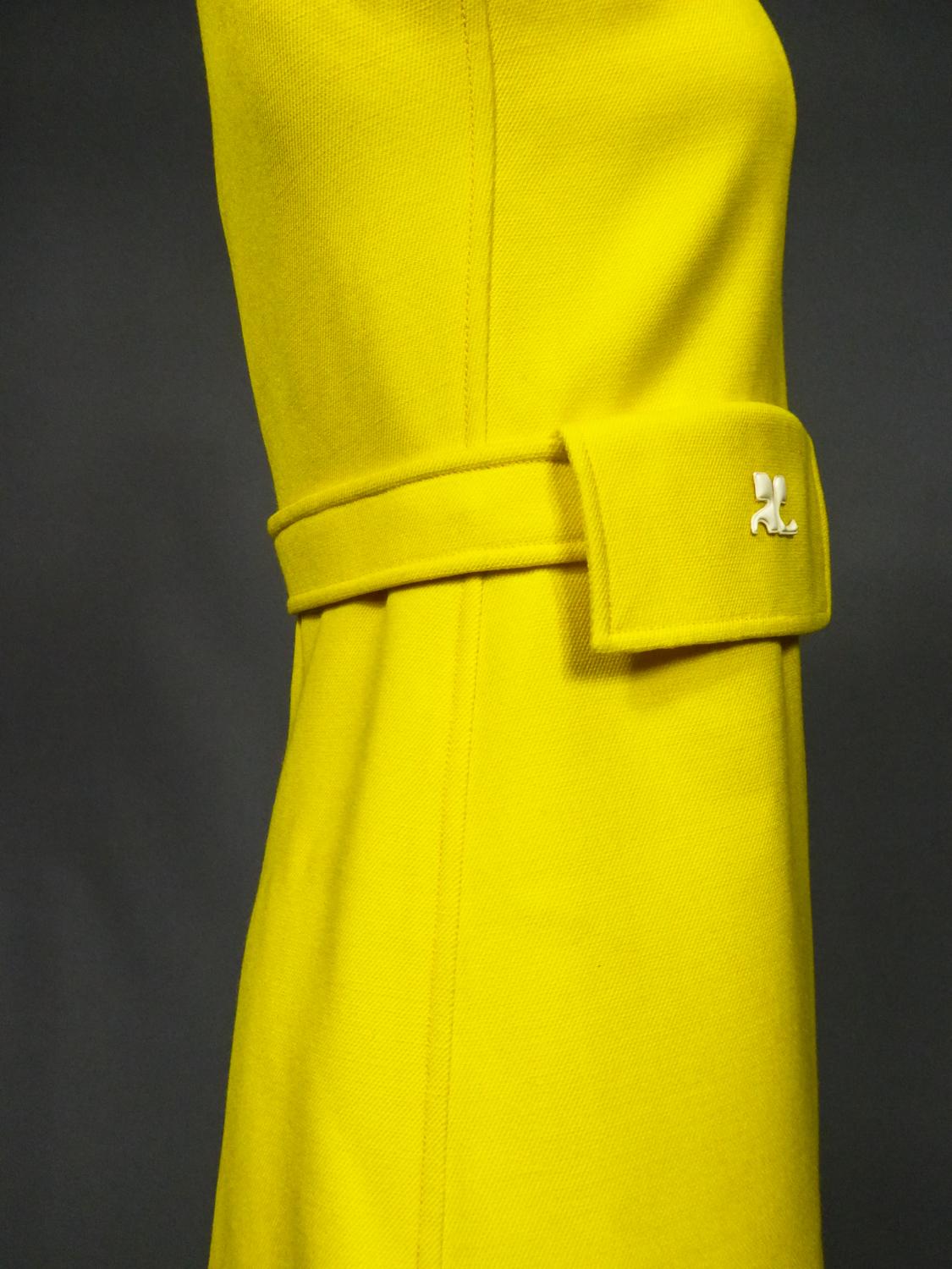 A Chasuble Mini Dress André Courrèges Haute Couture n° 102322 French Circa 1968 5