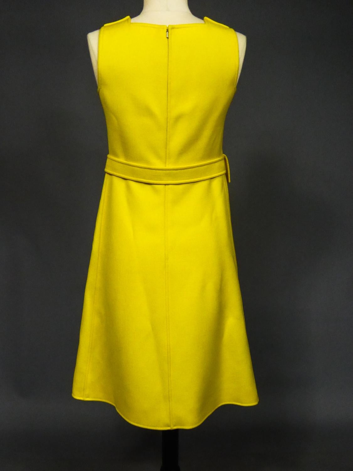 A Chasuble Mini Dress André Courrèges Haute Couture n° 102322 French Circa 1968 6