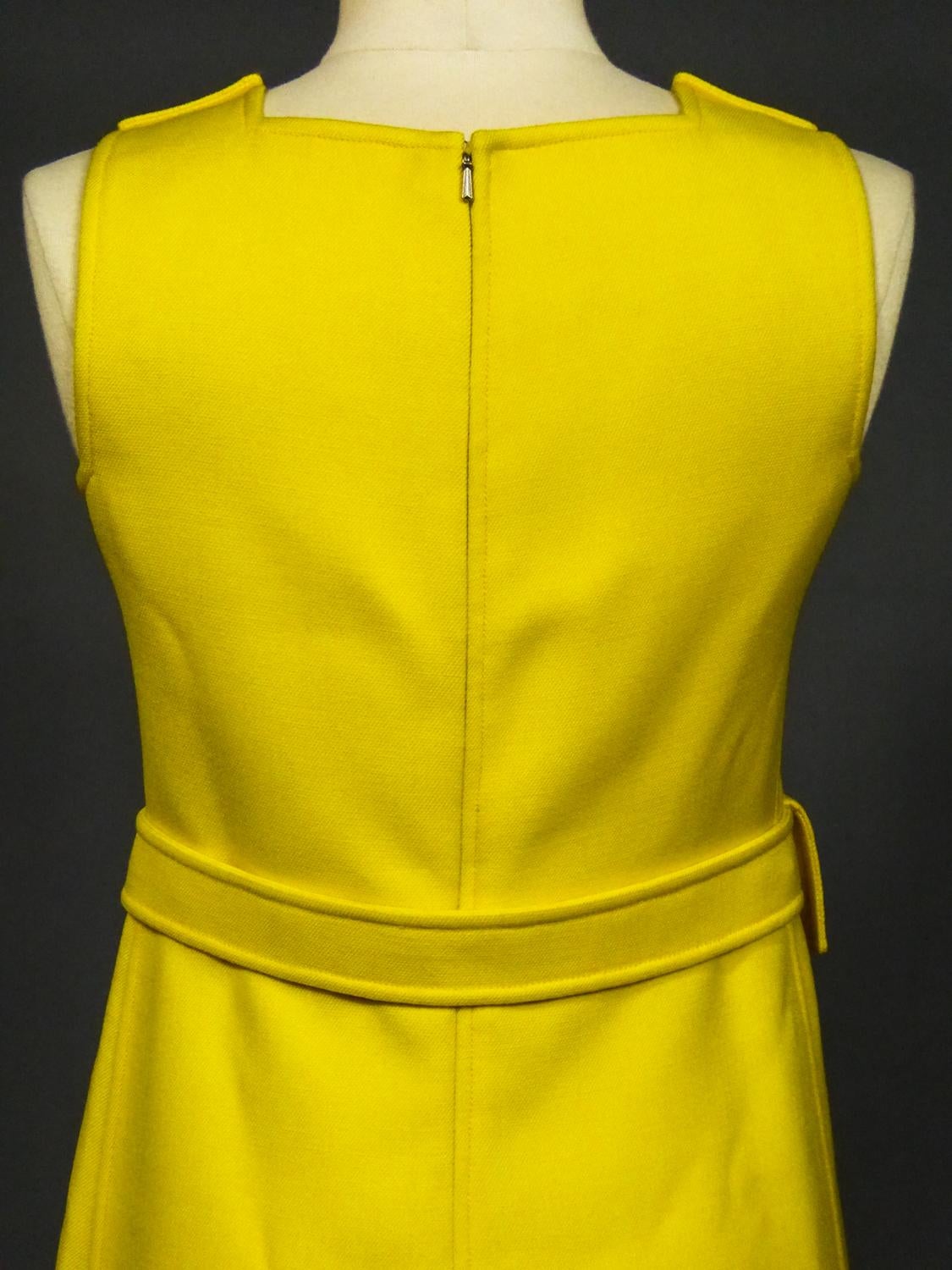 A Chasuble Mini Dress André Courrèges Haute Couture n° 102322 French Circa 1968 7
