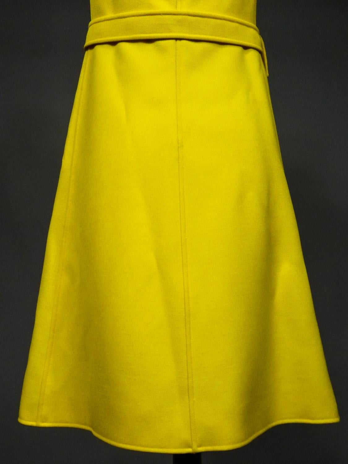 A Chasuble Mini Dress André Courrèges Haute Couture n° 102322 French Circa 1968 8