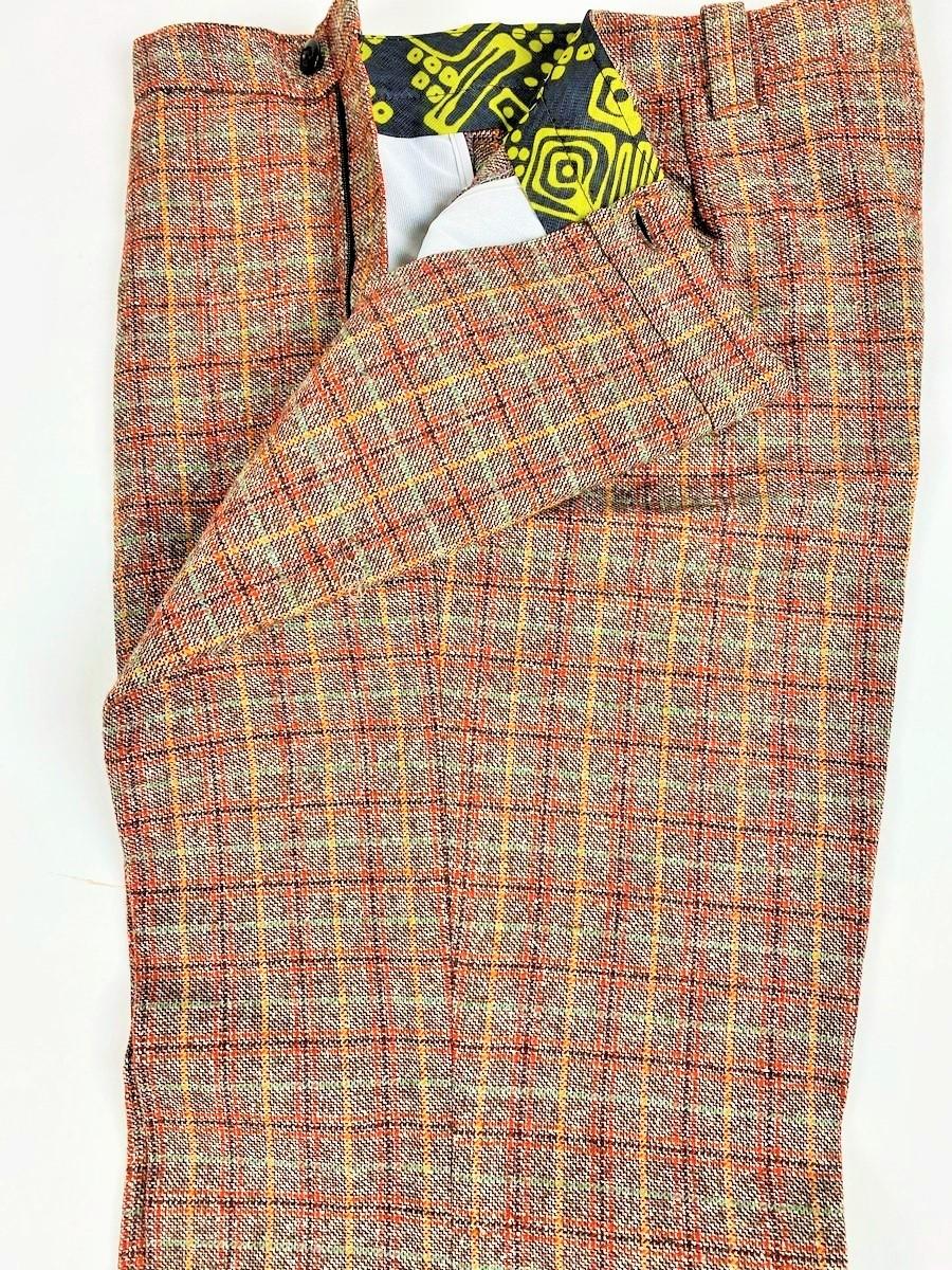 A checked wool tweed trousers - France Circa 1972 For Sale 1