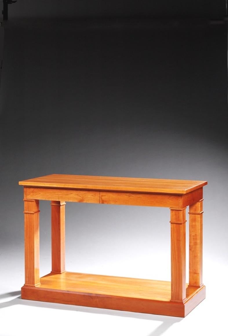 Art Deco Cherrywood Console, circa 1935-1940 For Sale