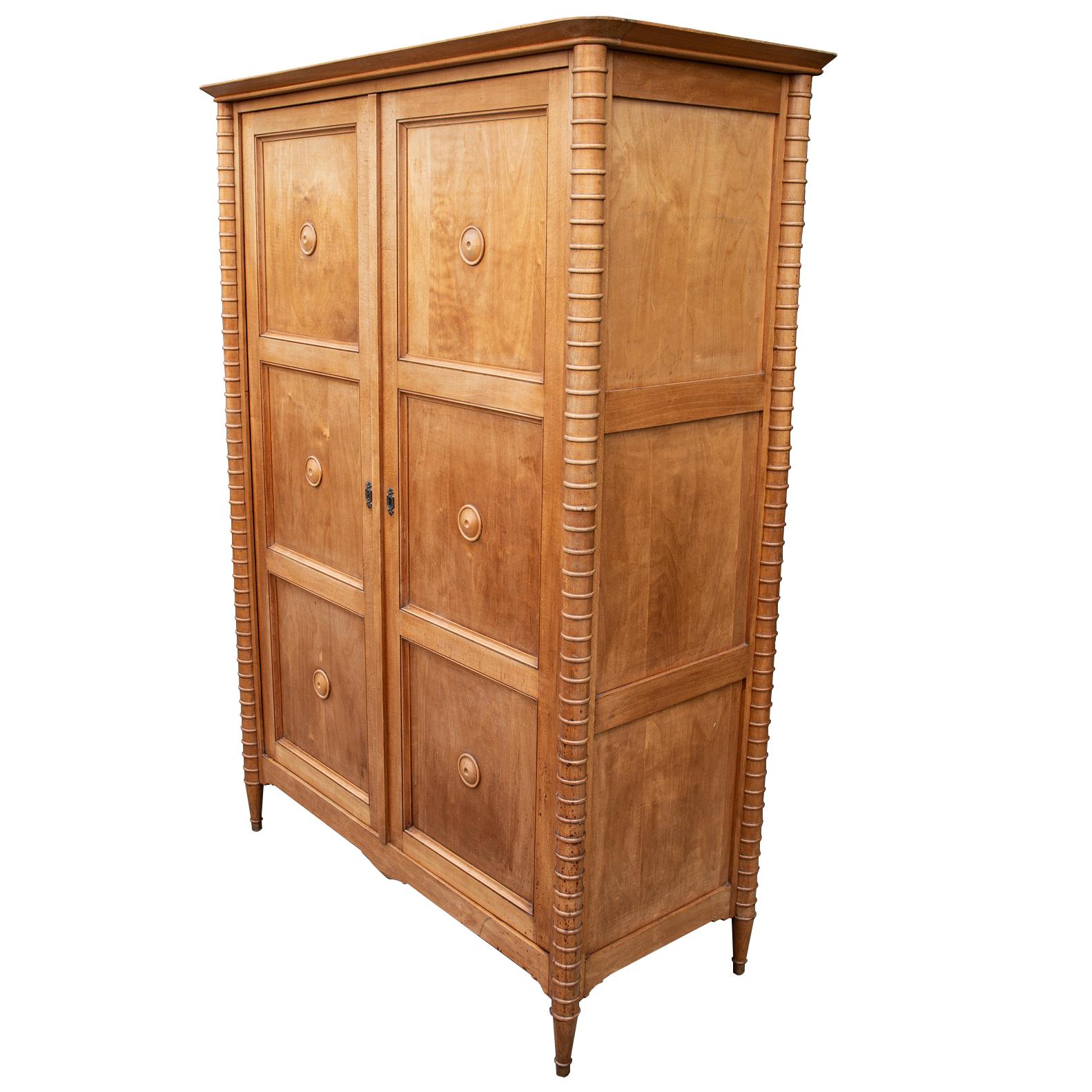 French Cherrywood Petite Armoire in the Style of Maxime Old, France, 1940