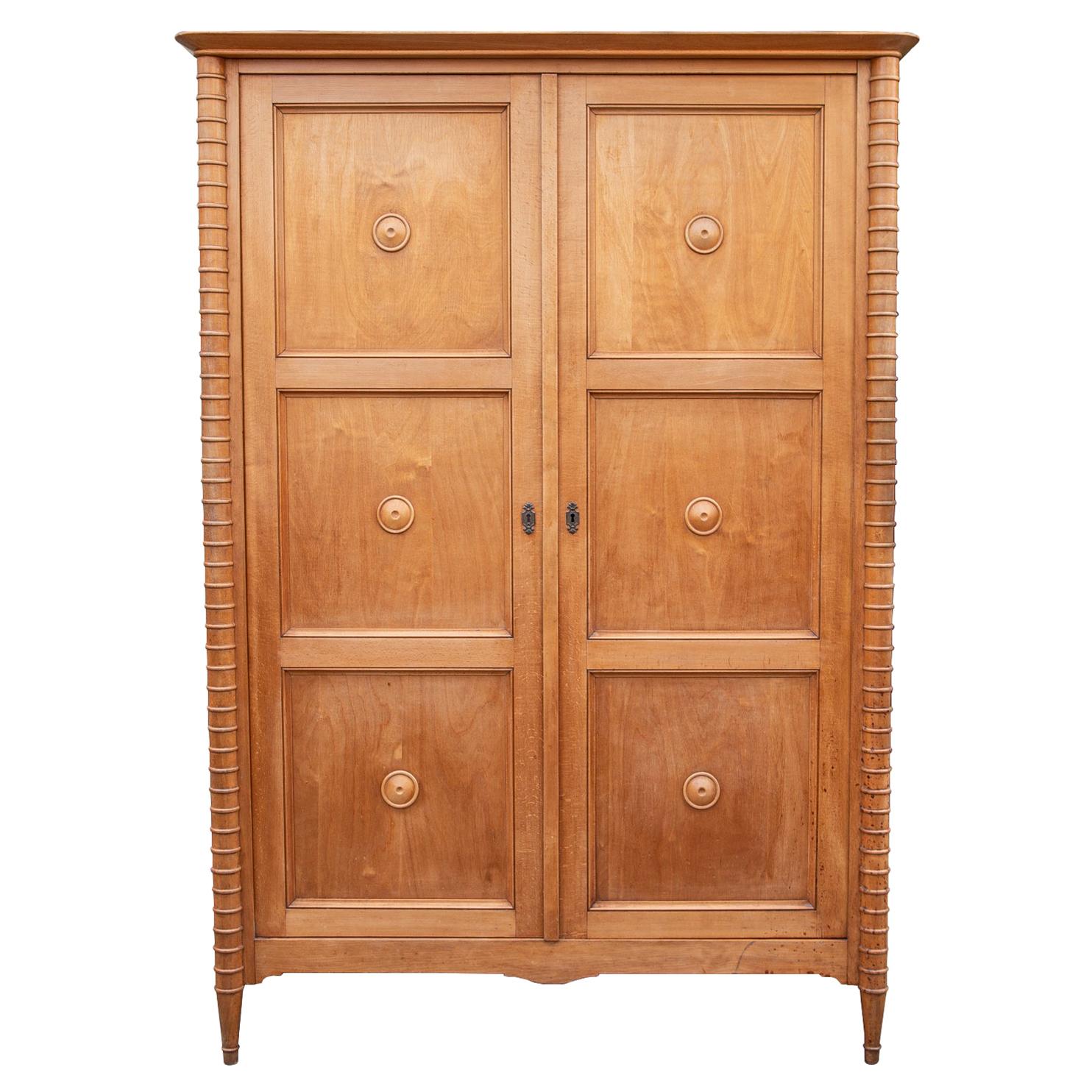 Cherrywood Petite Armoire in the Style of Maxime Old, France, 1940