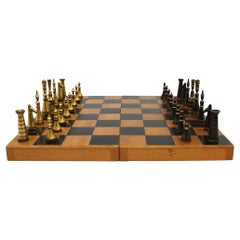 Vintage A Chess Set by Hans Teppich, Israel Circa 1950