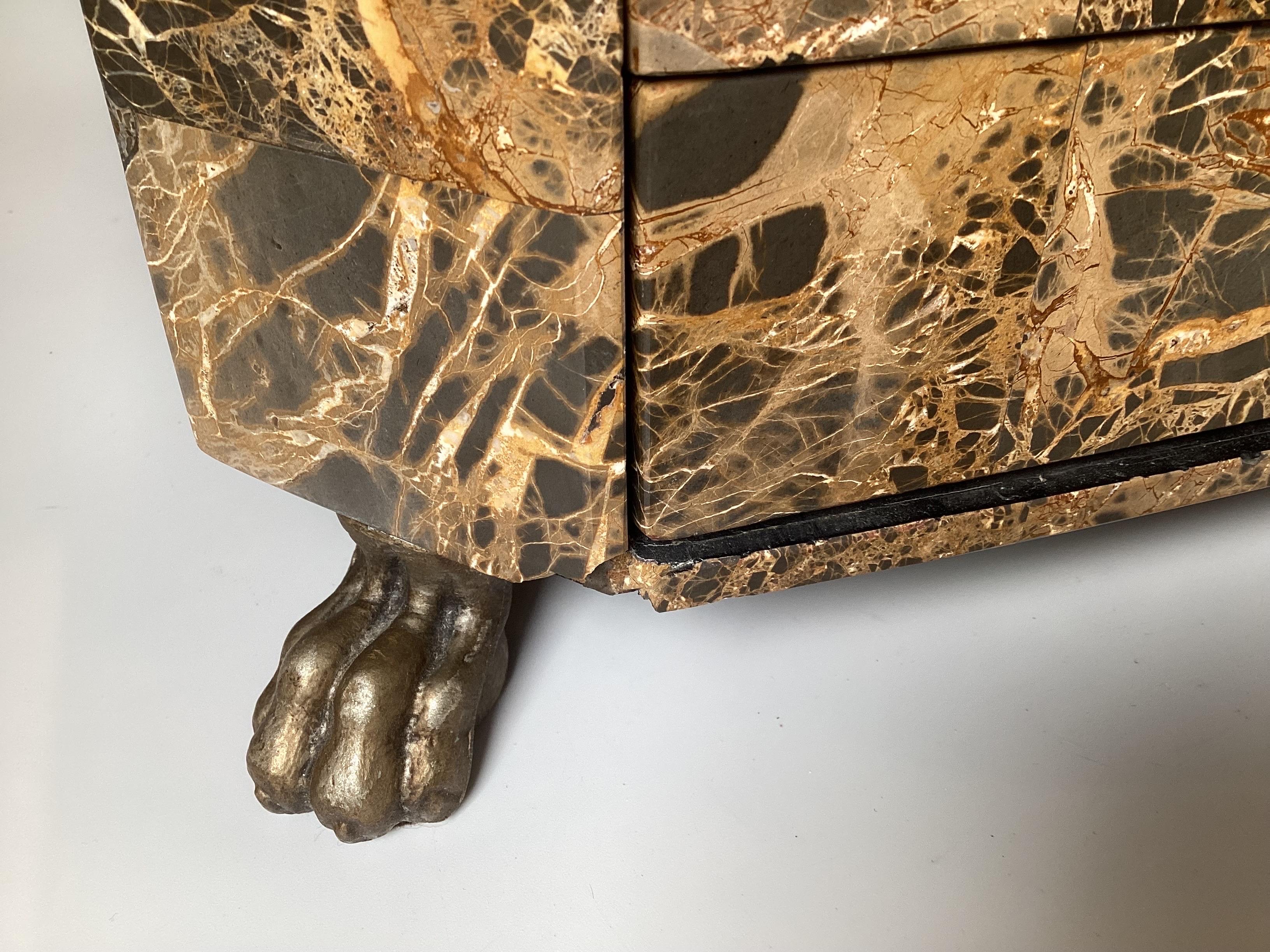 Unknown Chic Hard Stone Table Box, Attributed to Maitland Smith  For Sale