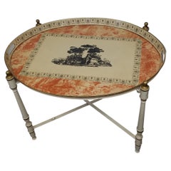 Chic Italian Tole Tray on Stand