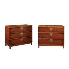 Chic Restored Pair of Michael Taylor Style Chests, circa 1957