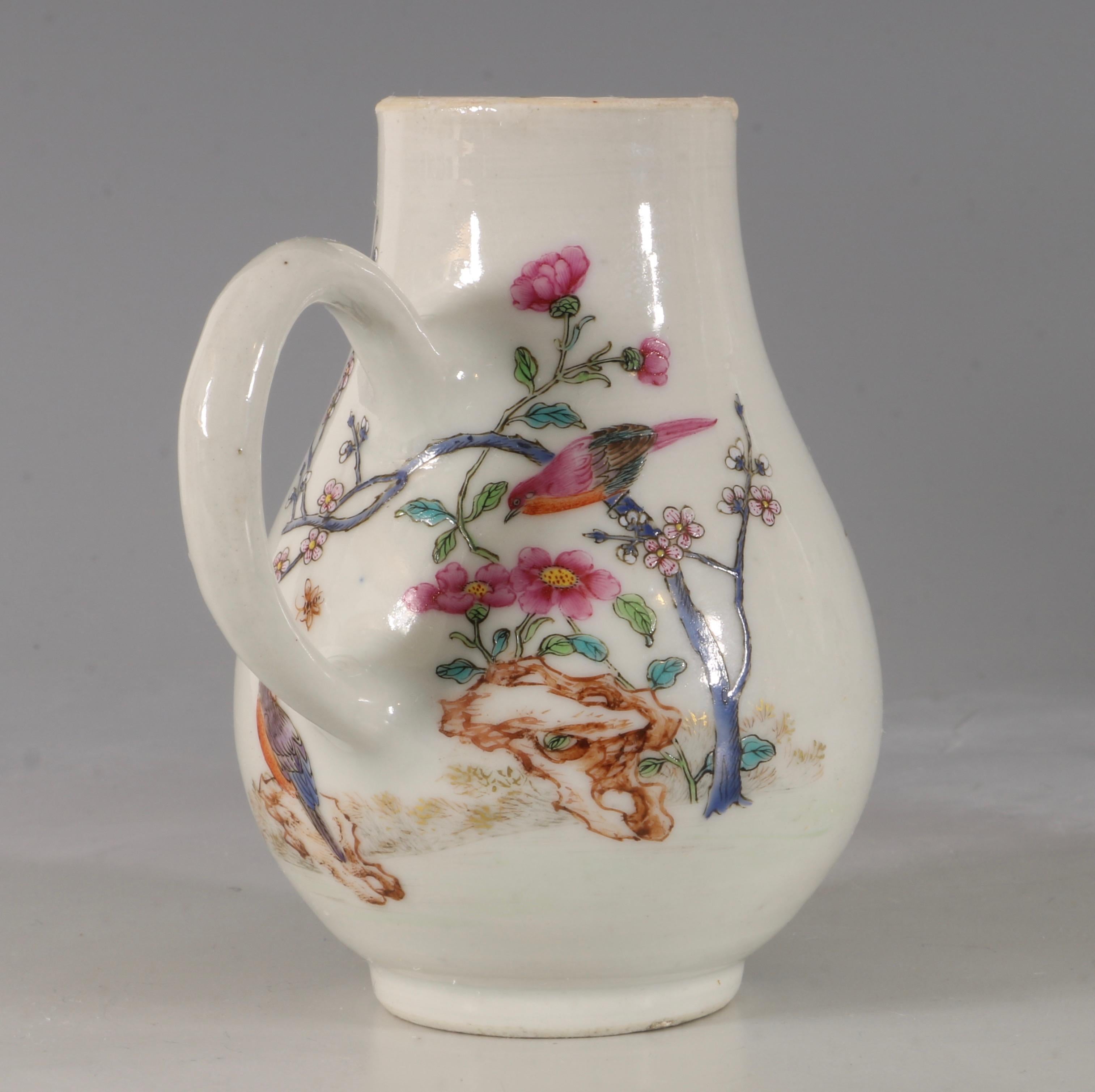 Enameled Chinese Export Porcelain Armorial Cream Jug Qianlong, circa 1750 For Sale