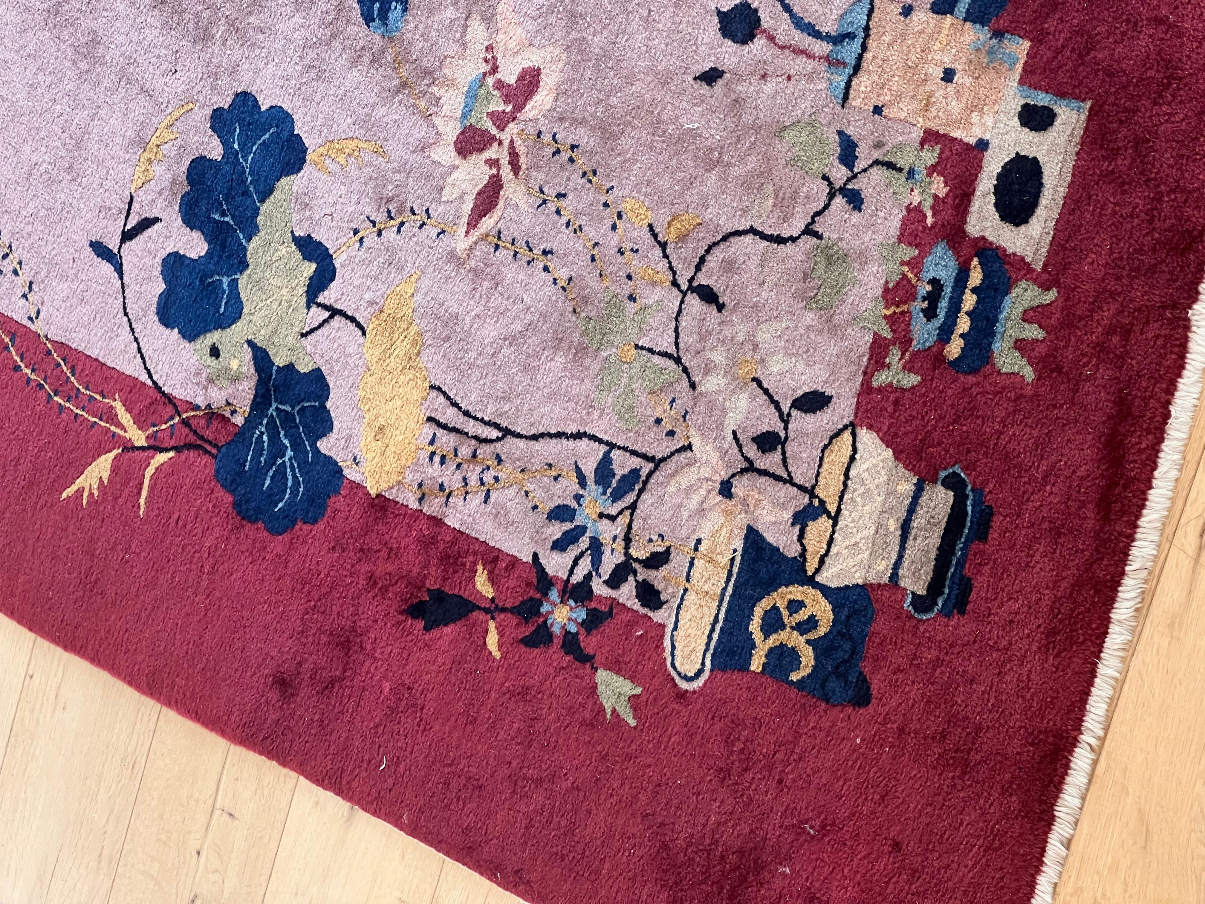Alfombra china Art Decó, principios del siglo XX Lana en venta