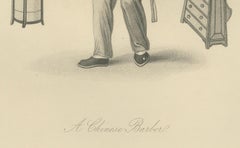 A Chinese Barber – 1858 Engraving from The Chinese Empire Illustrated