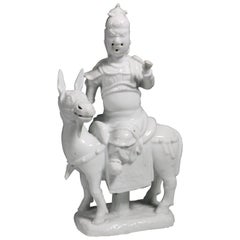 Chinese Porcelain Blanc de Chine Figure of Guandi Kangxi, Late 17th Century