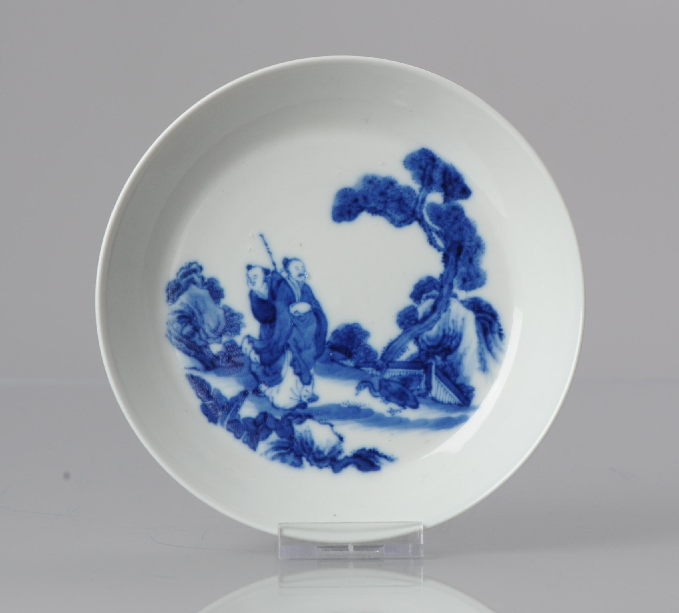 Chinese blue and white brush washer Qing Dynasty 19C Wang Xizhi 9