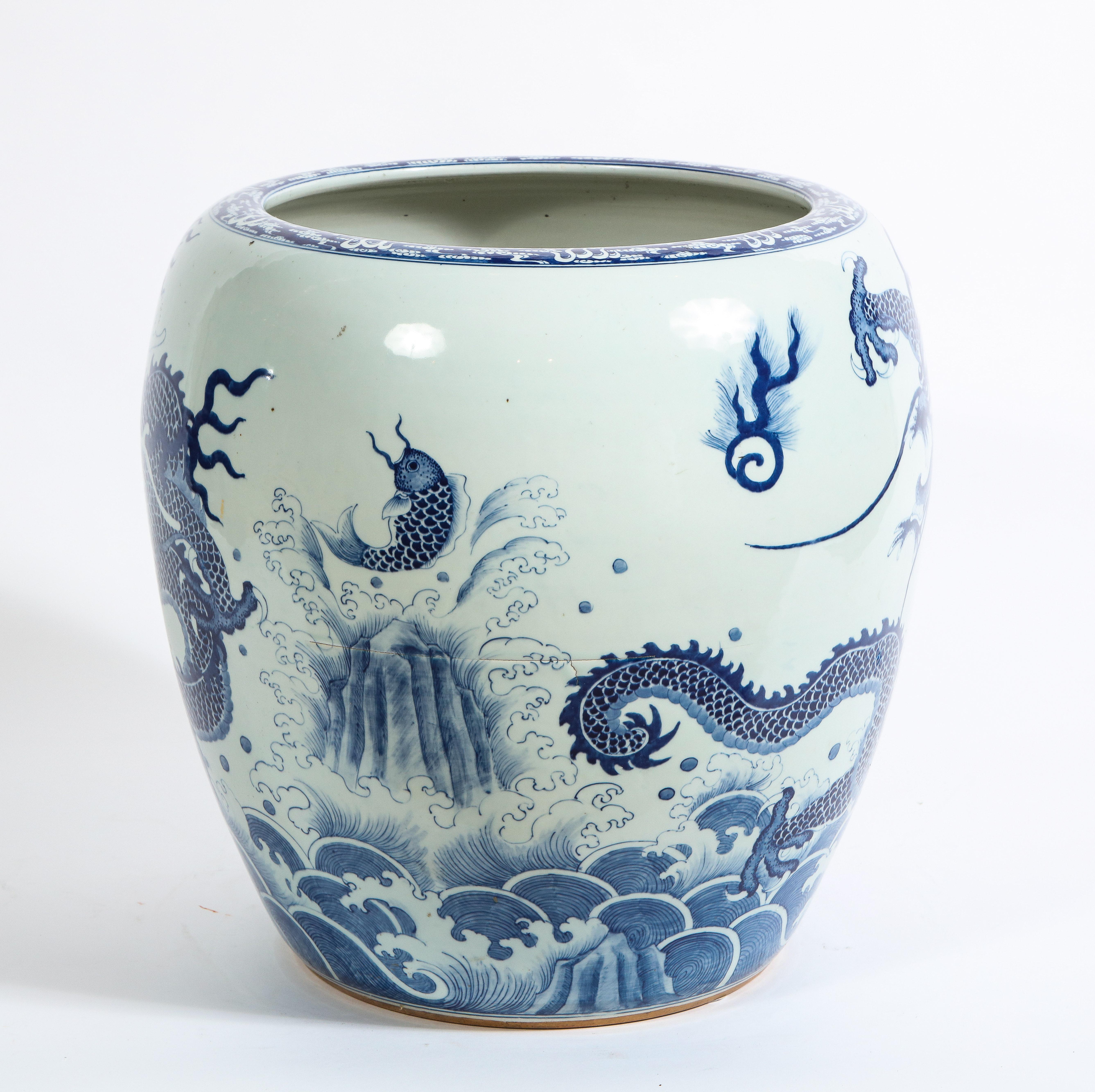 blue porcelain dragon