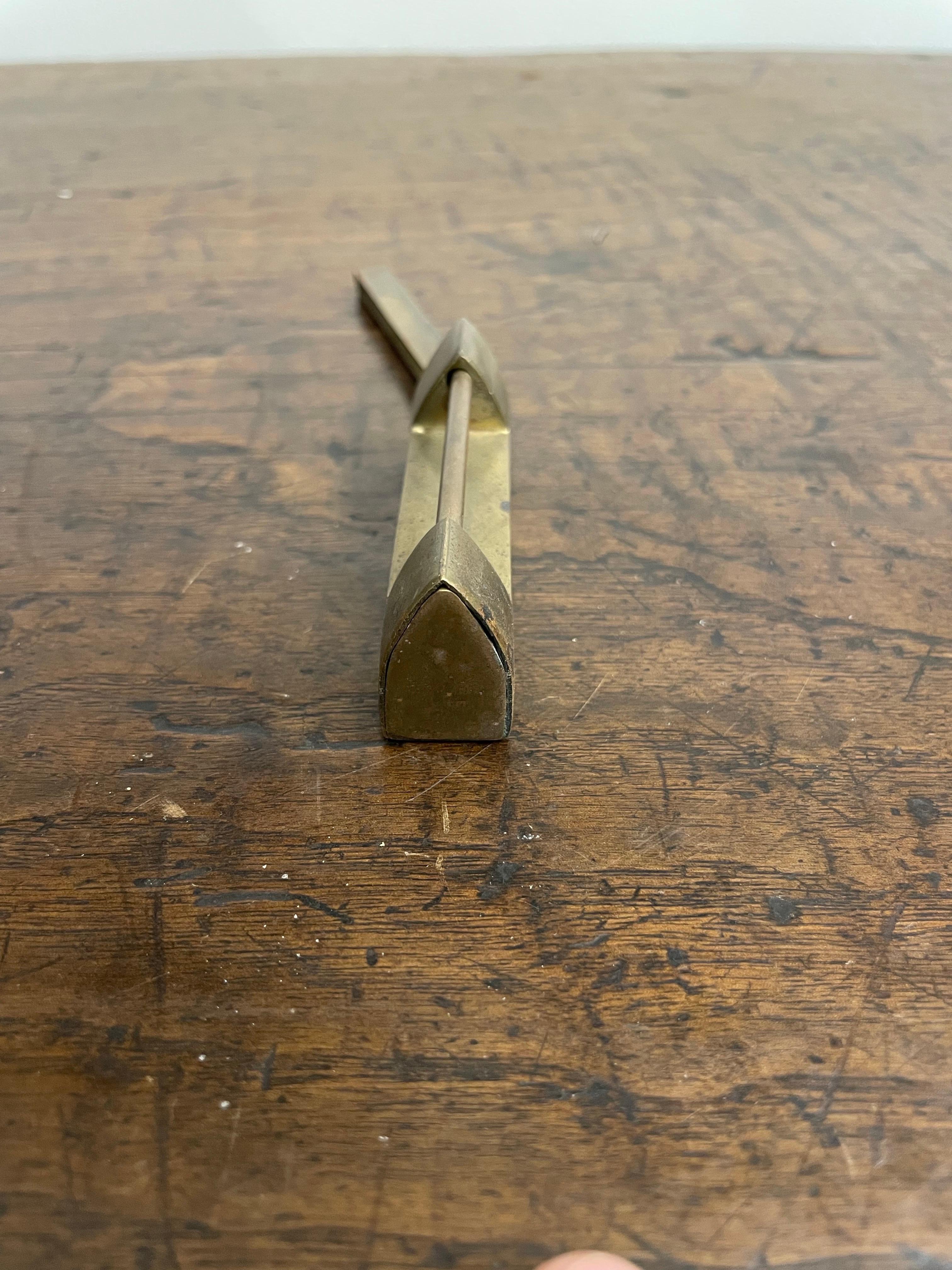 A Chinese Brass Etched Lock with Key, Early 20th Century For Sale 1