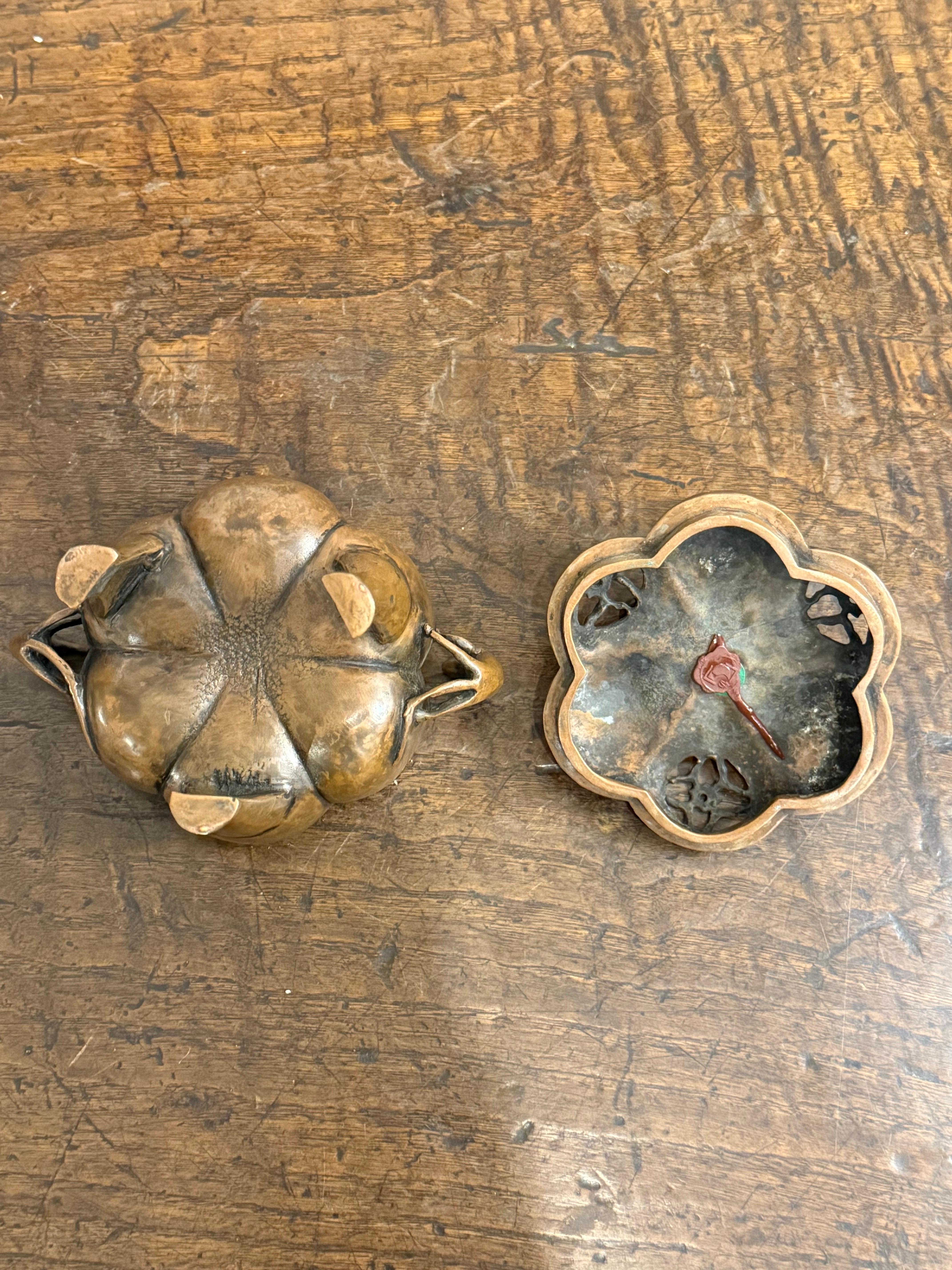 Censer cinese con coperchio in bronzo, XIX secolo in vendita 5