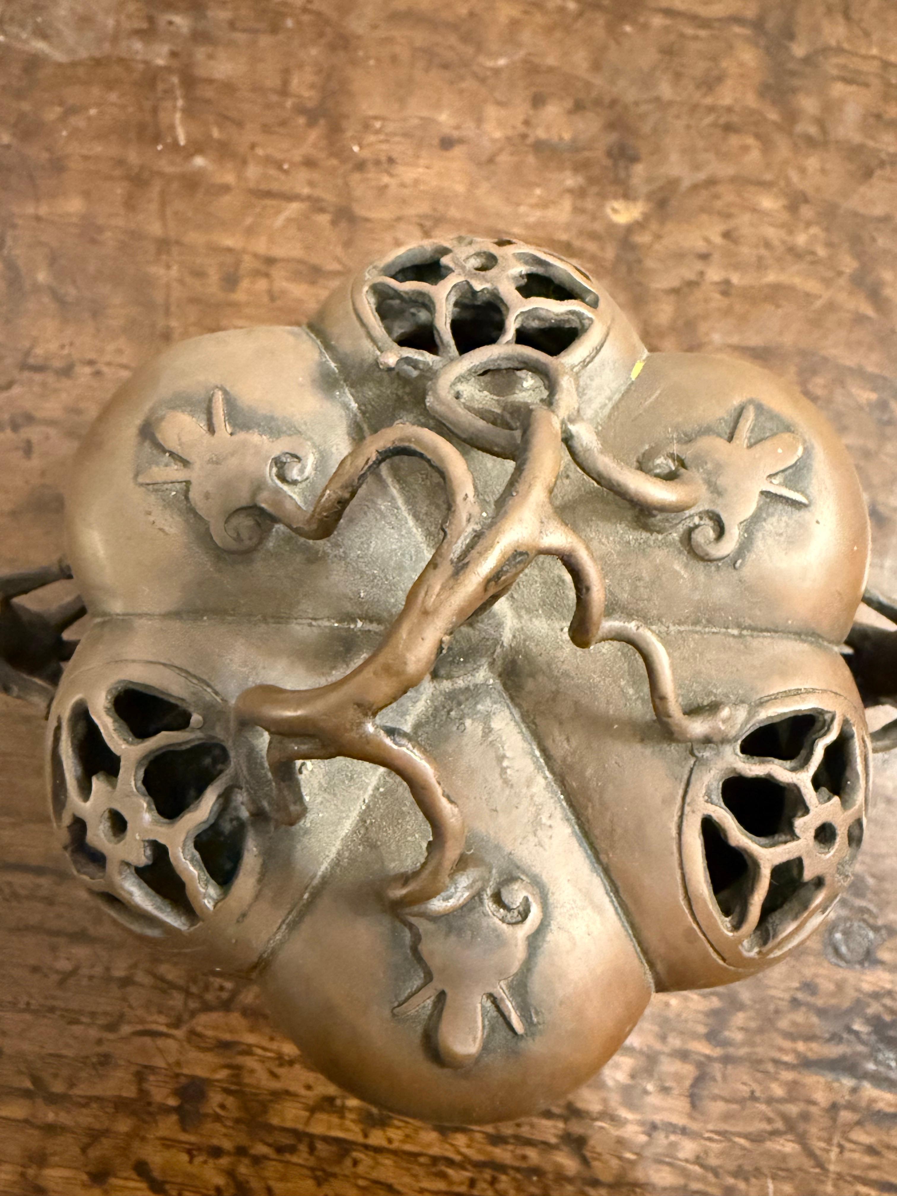 Censer cinese con coperchio in bronzo, XIX secolo in vendita 3