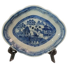 Chinese Canton Blue and White Porcelain Plater B-003