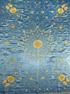 A Chinese/Canton Satin Embroidered Hanging From Indies Company Circa 1780