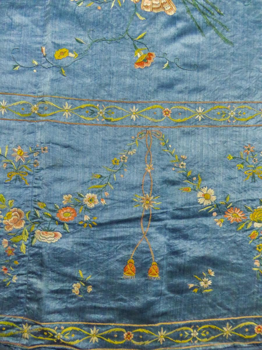 Women's or Men's A Chinese/Canton Satin Embroidered Hanging From Indies Company Circa 1780 For Sale