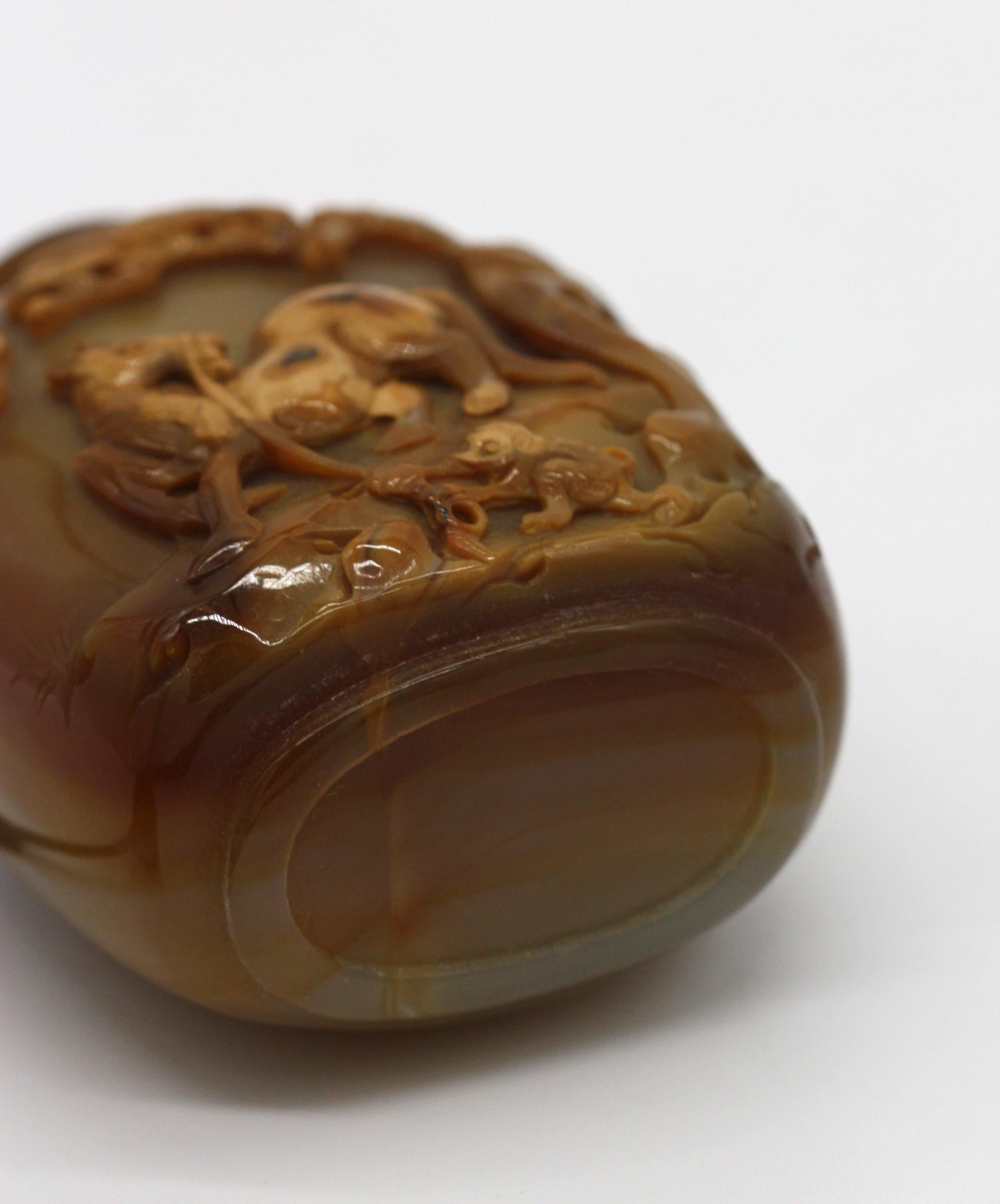 19th Century Chinese Carved Agate 
