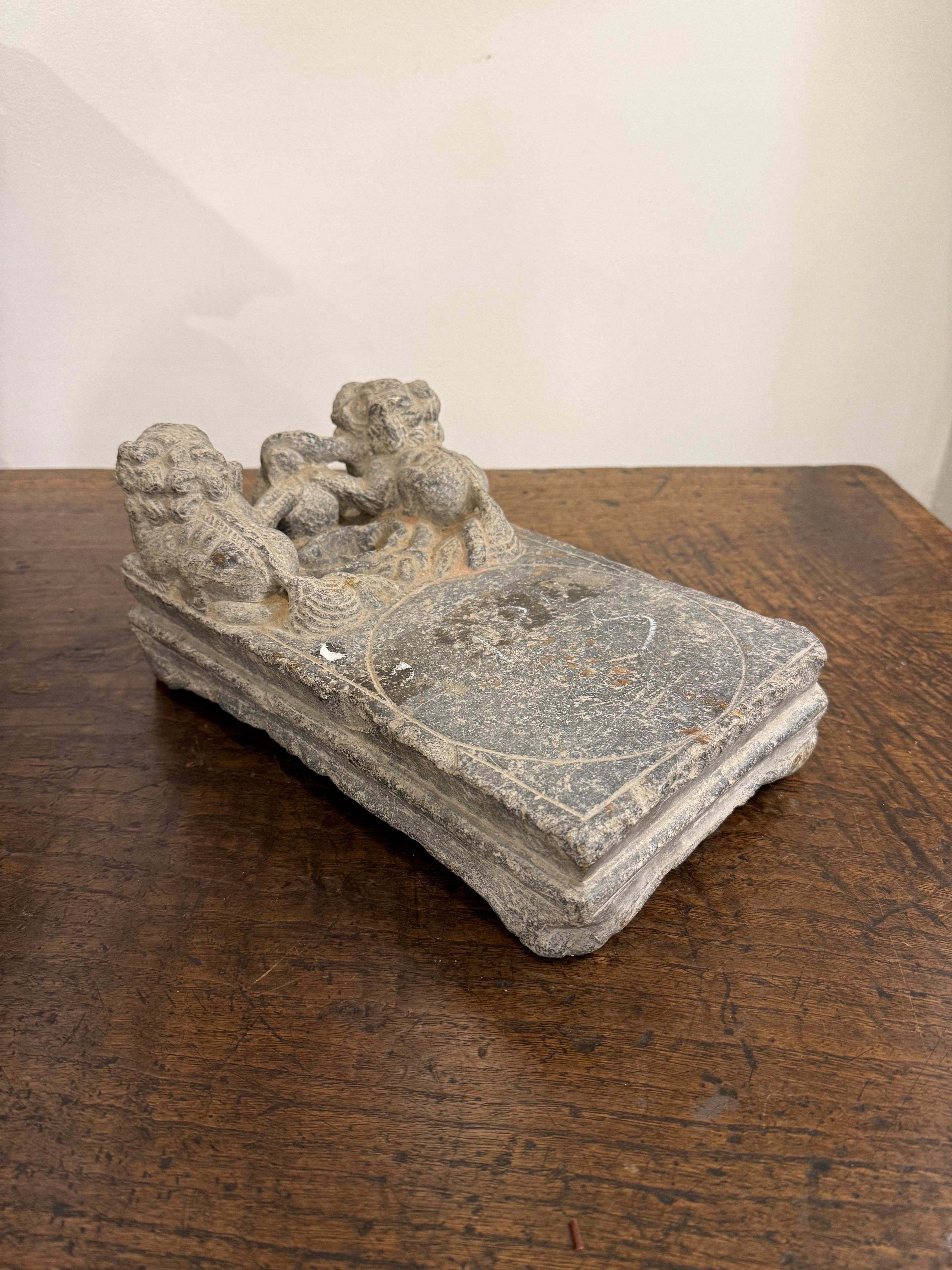 Chinois Encre sculptée chinoise, 18e siècle en vente