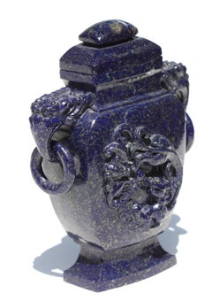 Chinese Carved Lapis-Lazuli Vase and Cover, 19th / 20th Century