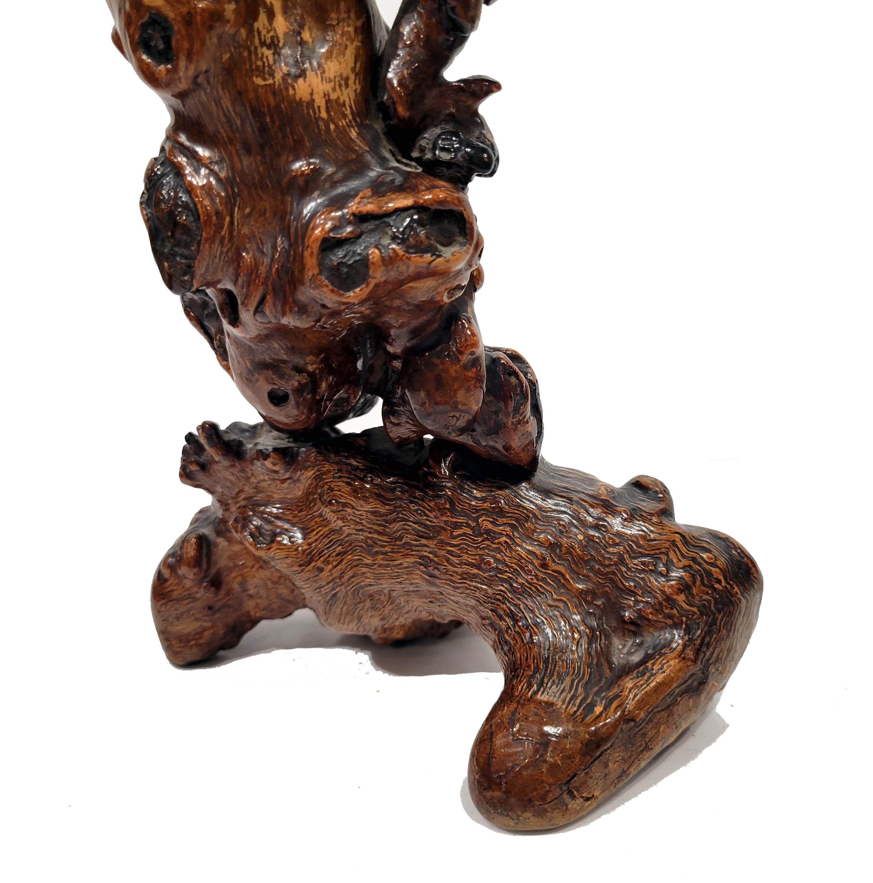 Chinese Carved Root Wood Figure, 18th-19th Century 1