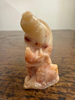 A Chinese Carved Soapstone Figure of A Fisherman, Early 20th Century