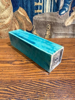 A Chinese Ceramic Turquoise Glazed 'Shiwan' Opium Pillow, Early 20th Century