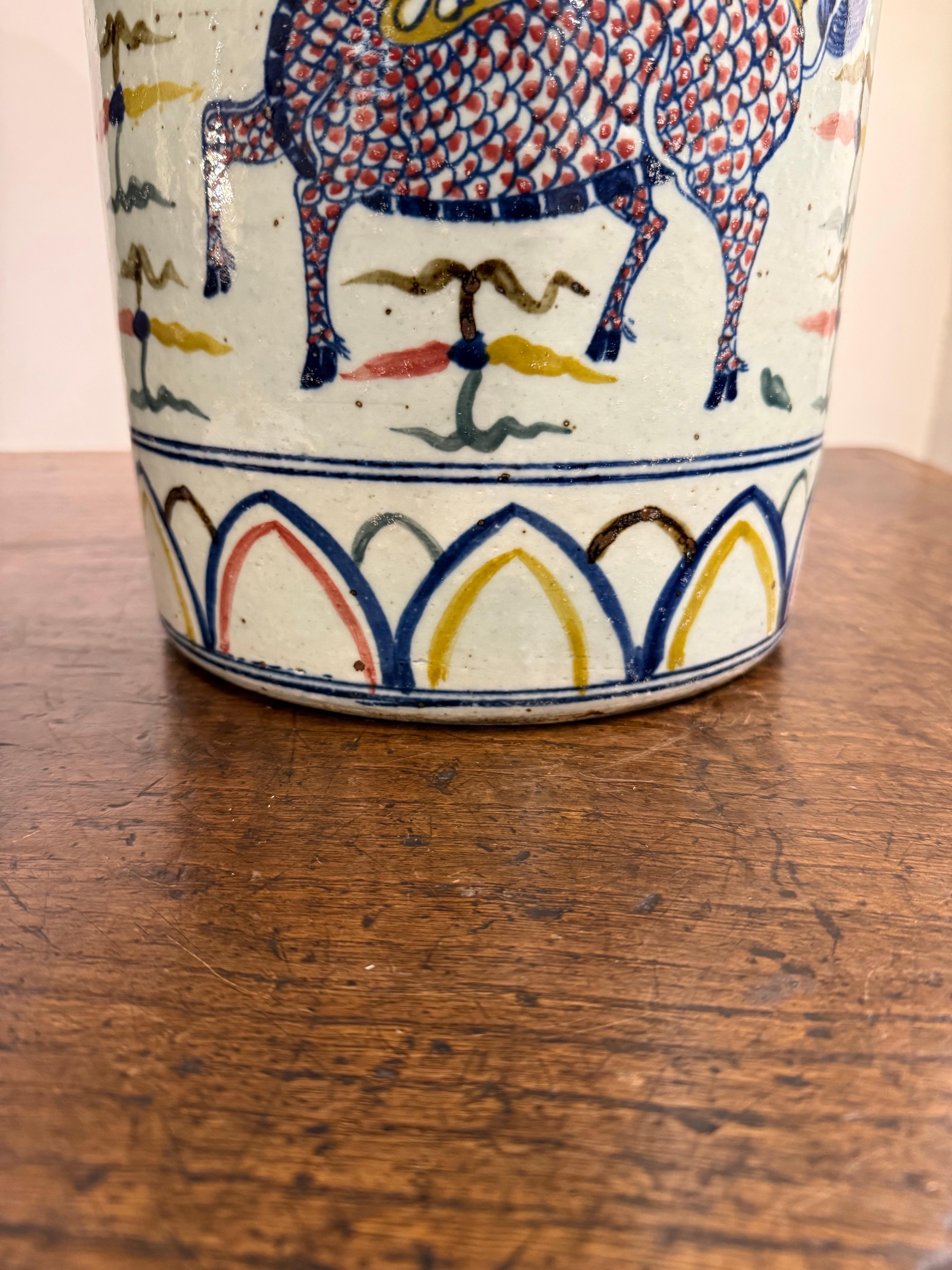 Jardinière Wucai en céramique chinoise, 19e siècle en vente 4