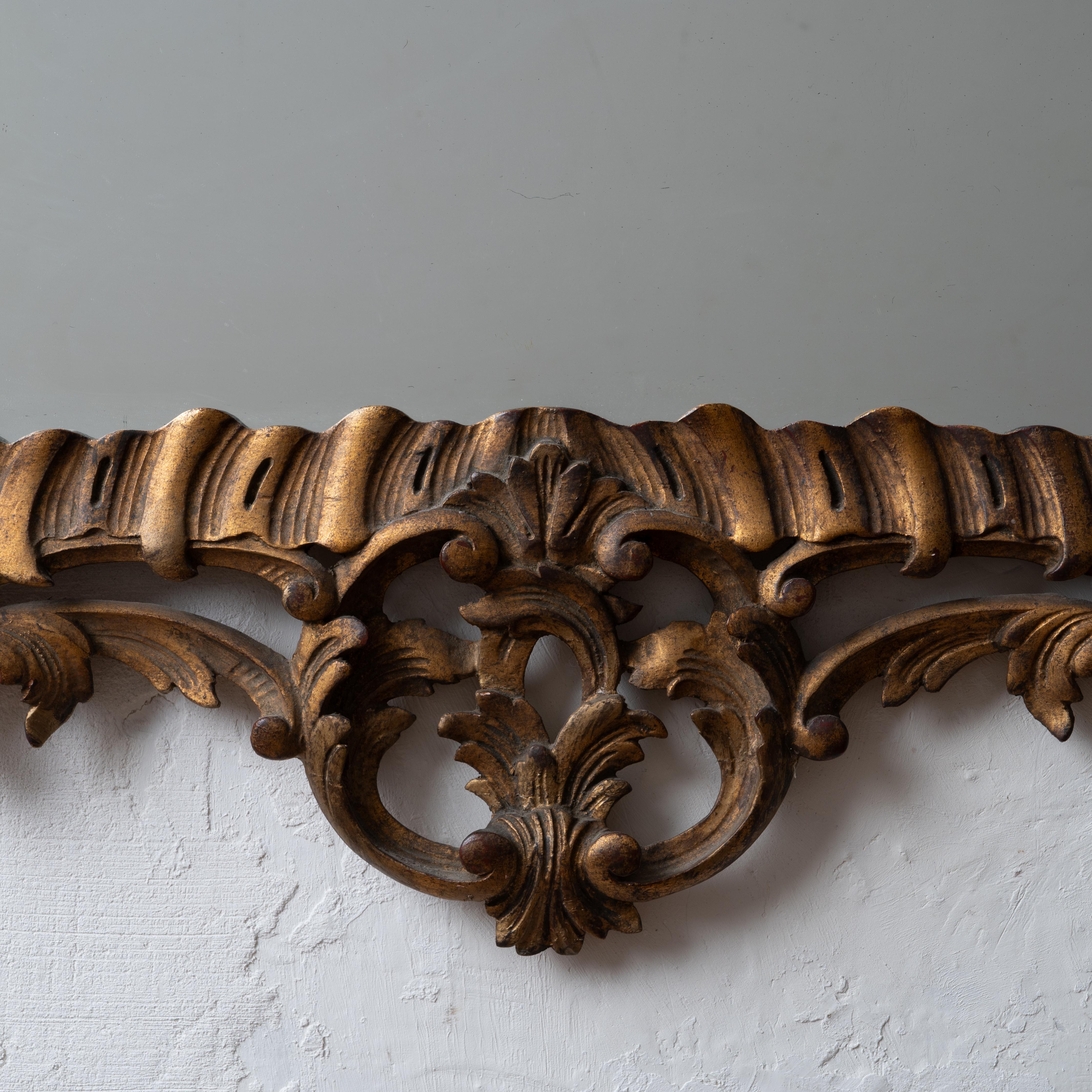 Miroir Chippendale chinois en bois doré sculpté, 20e siècle en vente 7