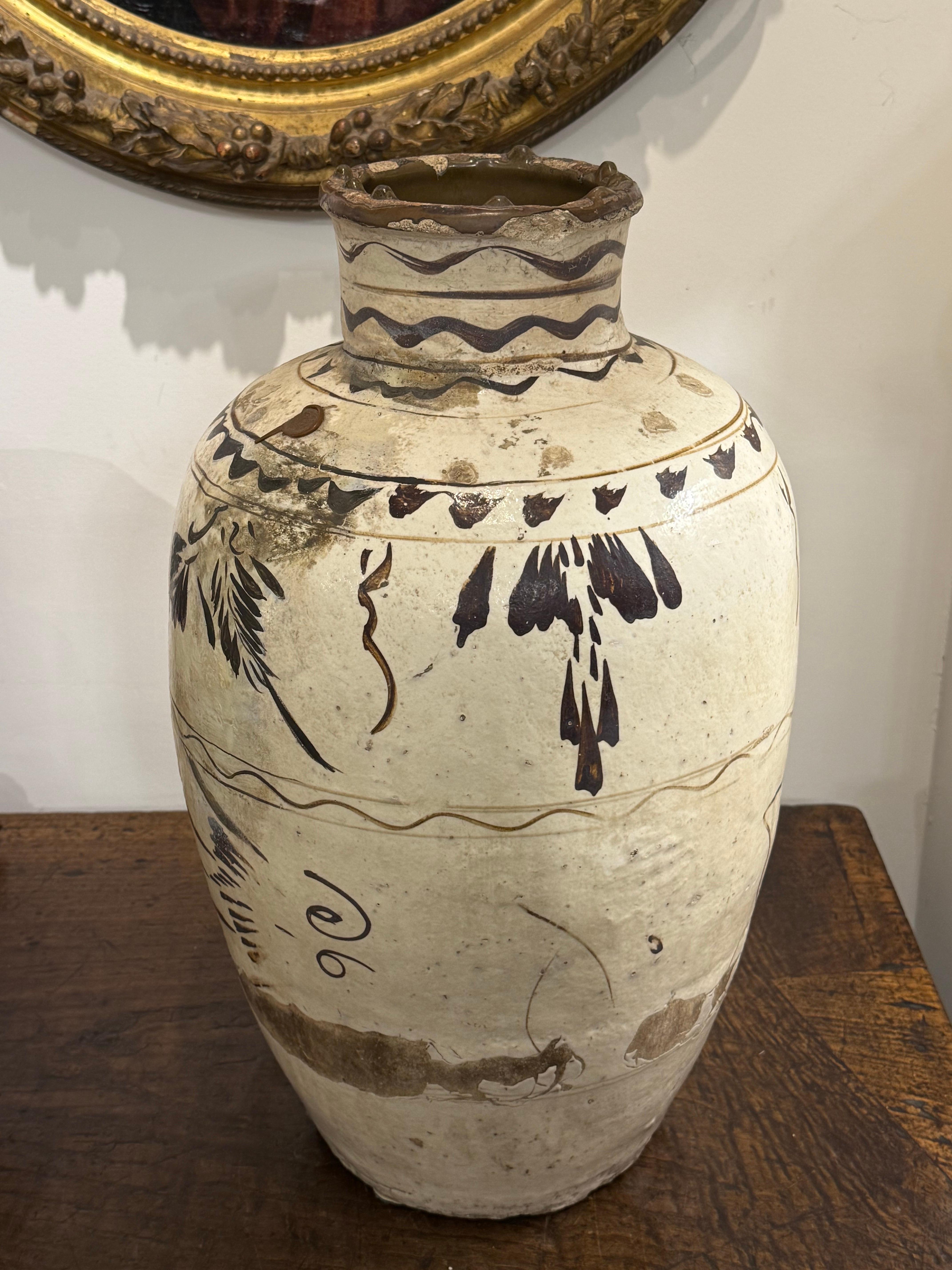 A Chinese Cizhou Stonweare Vessel, Ming Dynasty, 17th Century in vendita 2