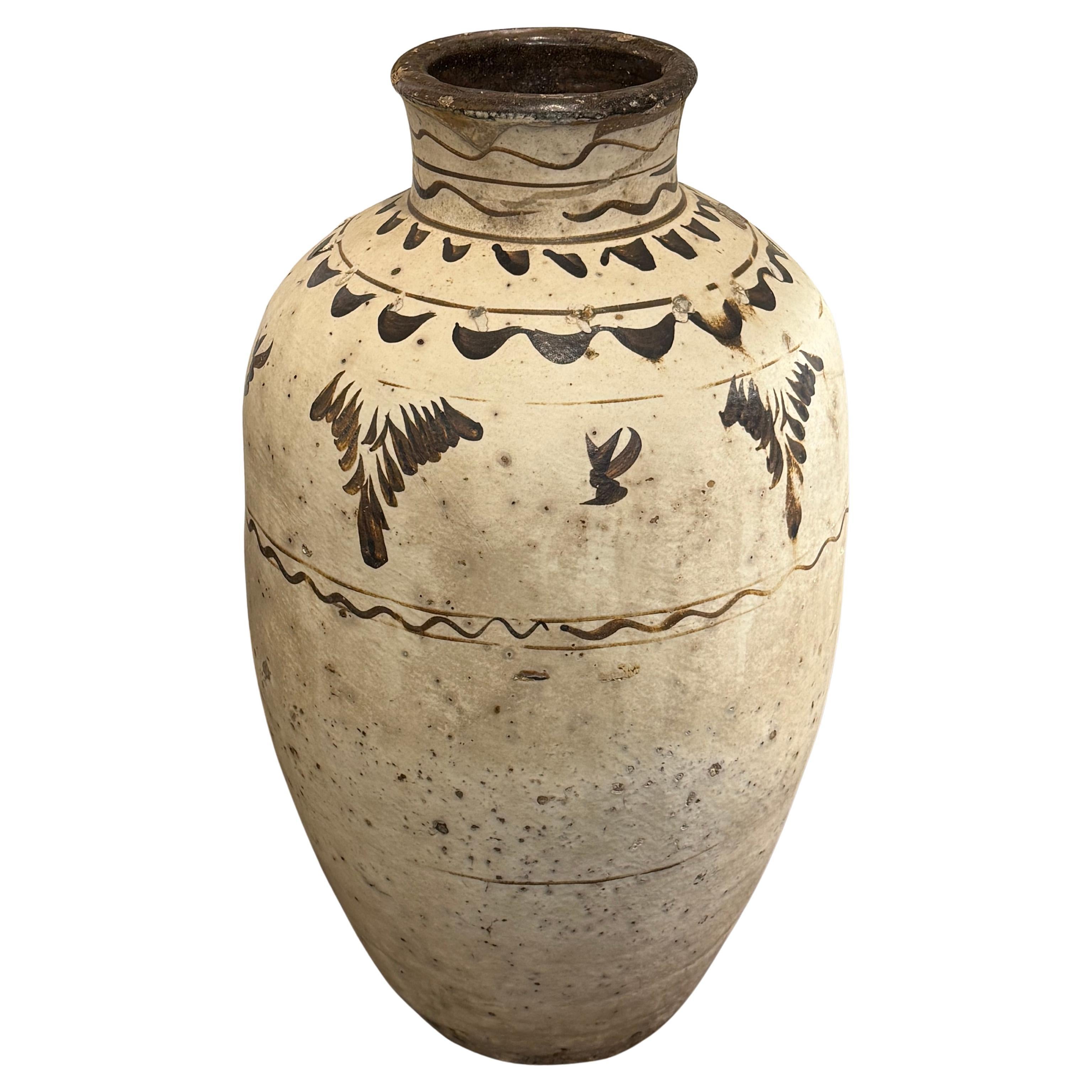 Vaso cinese in pietra di Cizhou, dinastia Ming, XVII secolo